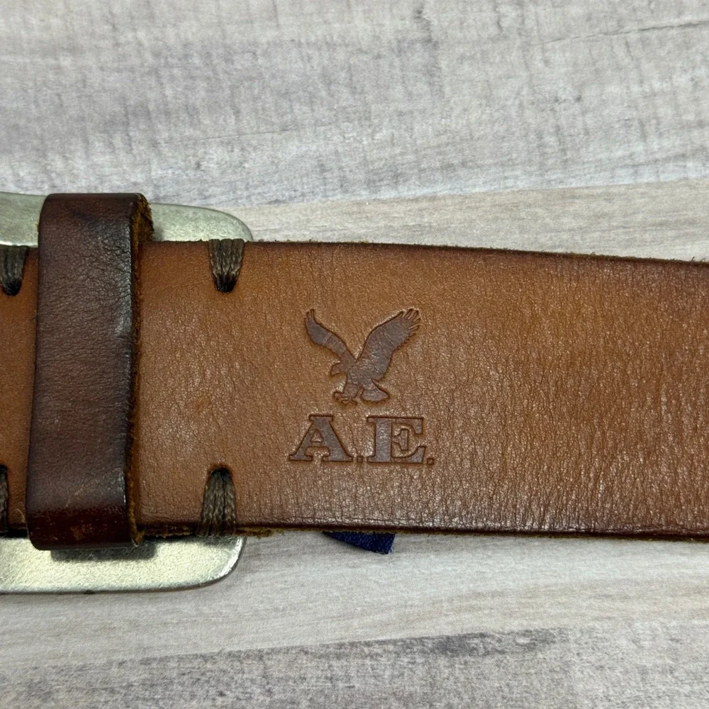 American Eagle Mens Leather Belt 38 Rugged Outdoor Western Gorpcore Streetwear
